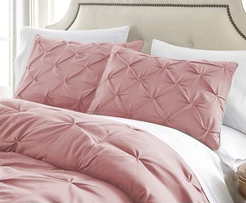 Pintuck Duvet Cover Set – 100% Egyptian Cotton – Single to Super King Size Bedding