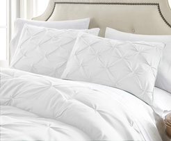 Pintuck Duvet Cover Set – 100% Egyptian Cotton – Single to Super King Size Bedding