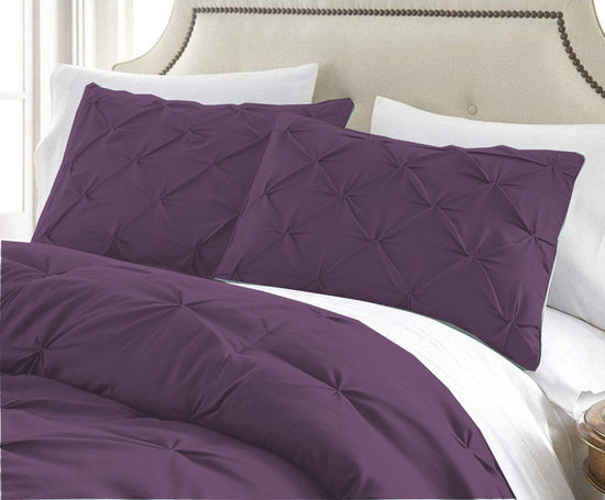 Pintuck Duvet Cover Set – 100% Egyptian Cotton – Single to Super King Size Bedding